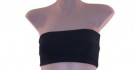 Womens Strapless Yoga Top Bandeau Twist 933 Black