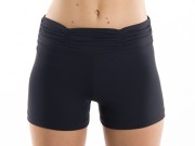 Anahata Yoga Clothing -Womens Yoga Shorts,Close fitting with gathered waist band, sitting higher towards waist, generous inseam keeps you covered.