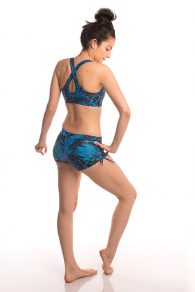 Anahata Yoga Clothing -Close fitting Yoga Short with adjustable tie sides for you to choose the length, generous inseam keeps you covered.