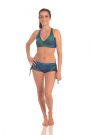 Anahata Yoga Clothing Crystal two piece, yoga crop top and tie side shorts