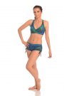 Anahata Yoga Clothing Crystal two piece, yoga crop top and tie side shorts