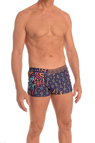 Anahata Yoga Clothing Mens yoga shorts 60s style trunk Marrakesh