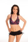 Anahata Yoga Clothing Chakra crop top with black tie side short